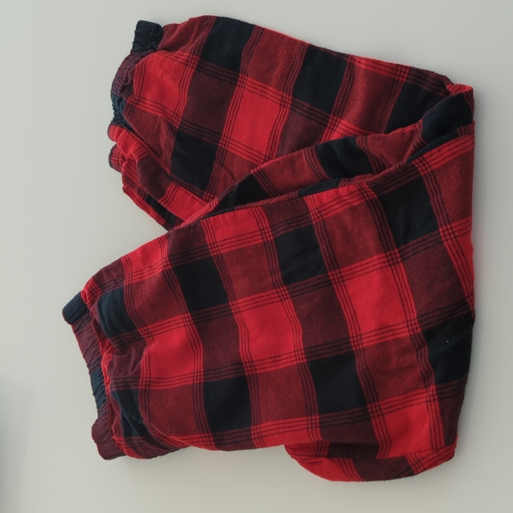 Red and Black Plaid Pajama Pants